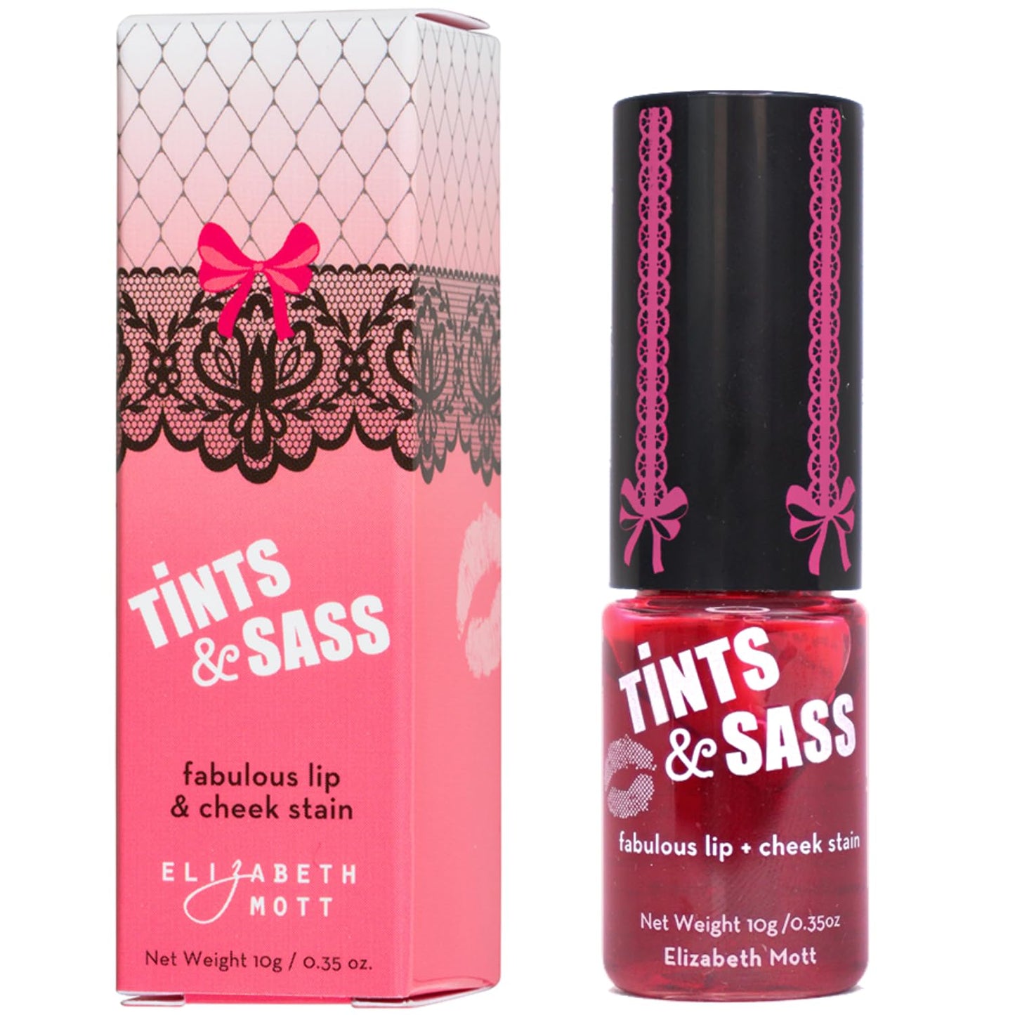Elizabeth Mott Tints & Sass Lip and Cheek Stain - Long-Lasting Rosy Pink Tint for Lips & Cheeks, Natural Buildable Color, Smudge-Proof, Lightweight Beauty & Personal Care Elizabeth Mott