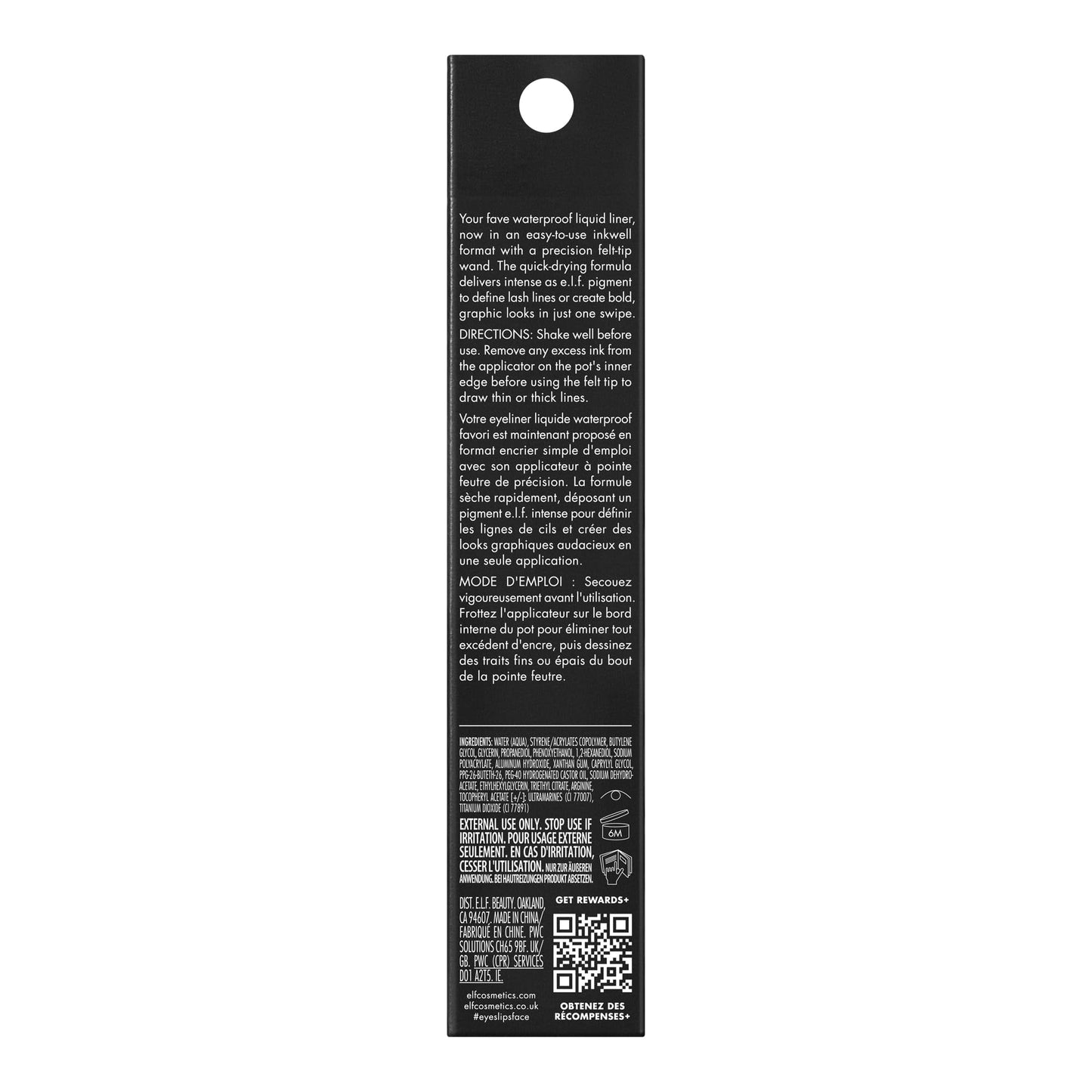 e.l.f. H2O Proof Inkwell Eyeliner Pen, High-pigment, Waterproof Liquid Eyeliner, Delivers A Matte Finish, Vegan , Lavender Daze Beauty & Personal Care e.l.f.