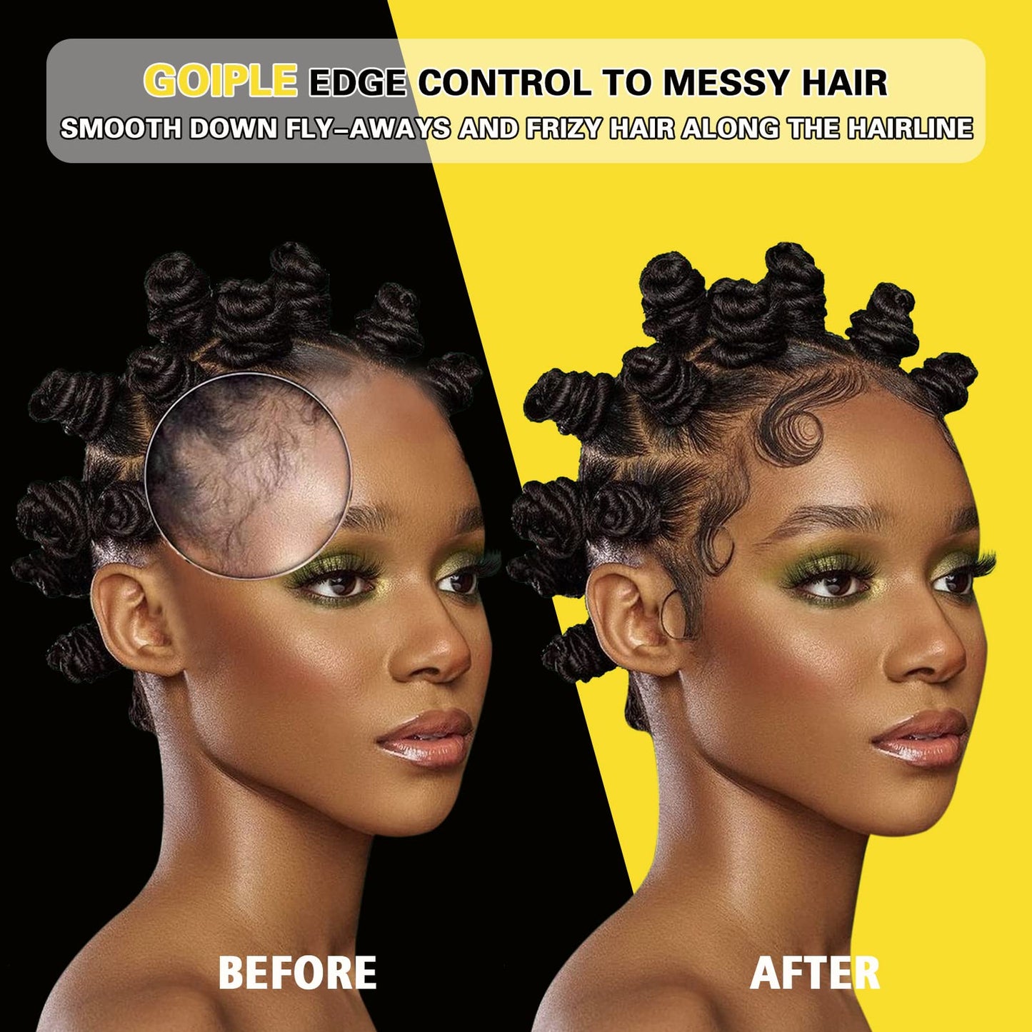 Edge Control Wax for Women Strong Hold Non-greasy, 4 OZ Edge Wax Styling Gel for Black Women Hair No Flaking, White Residue, Shine and Smooth, Long Beauty & Personal Care Goiple