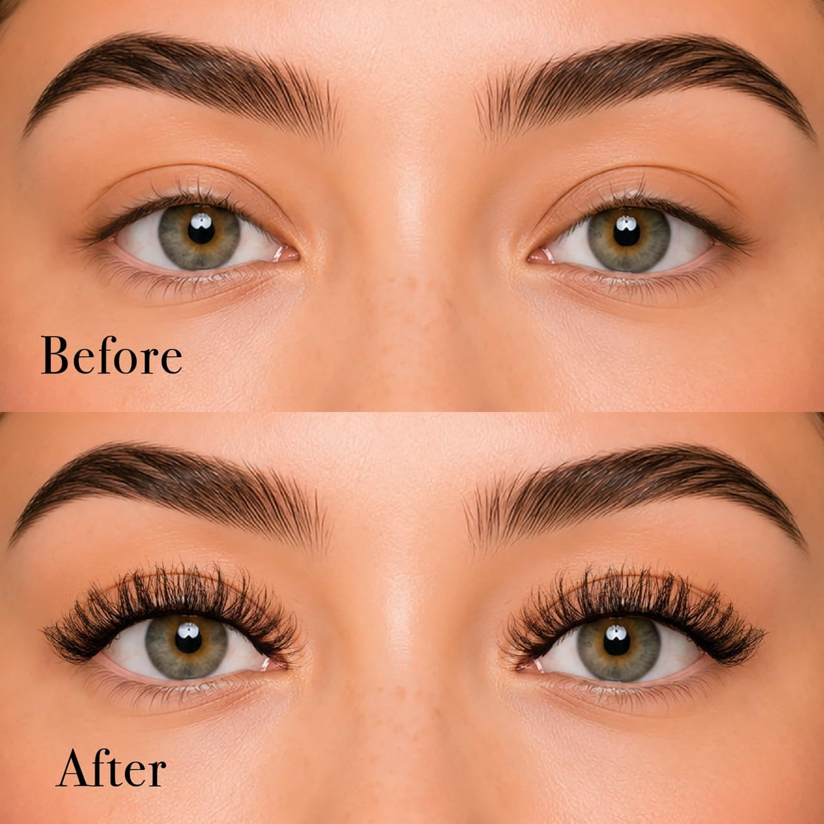 VLuxe Real Mink DD Curl Eyelashes, 100% Real Mink Strip Lash, Dramatic Fluffy False Lashes Give Lifted Eye Look, Lightweight & Comfortable Extensions