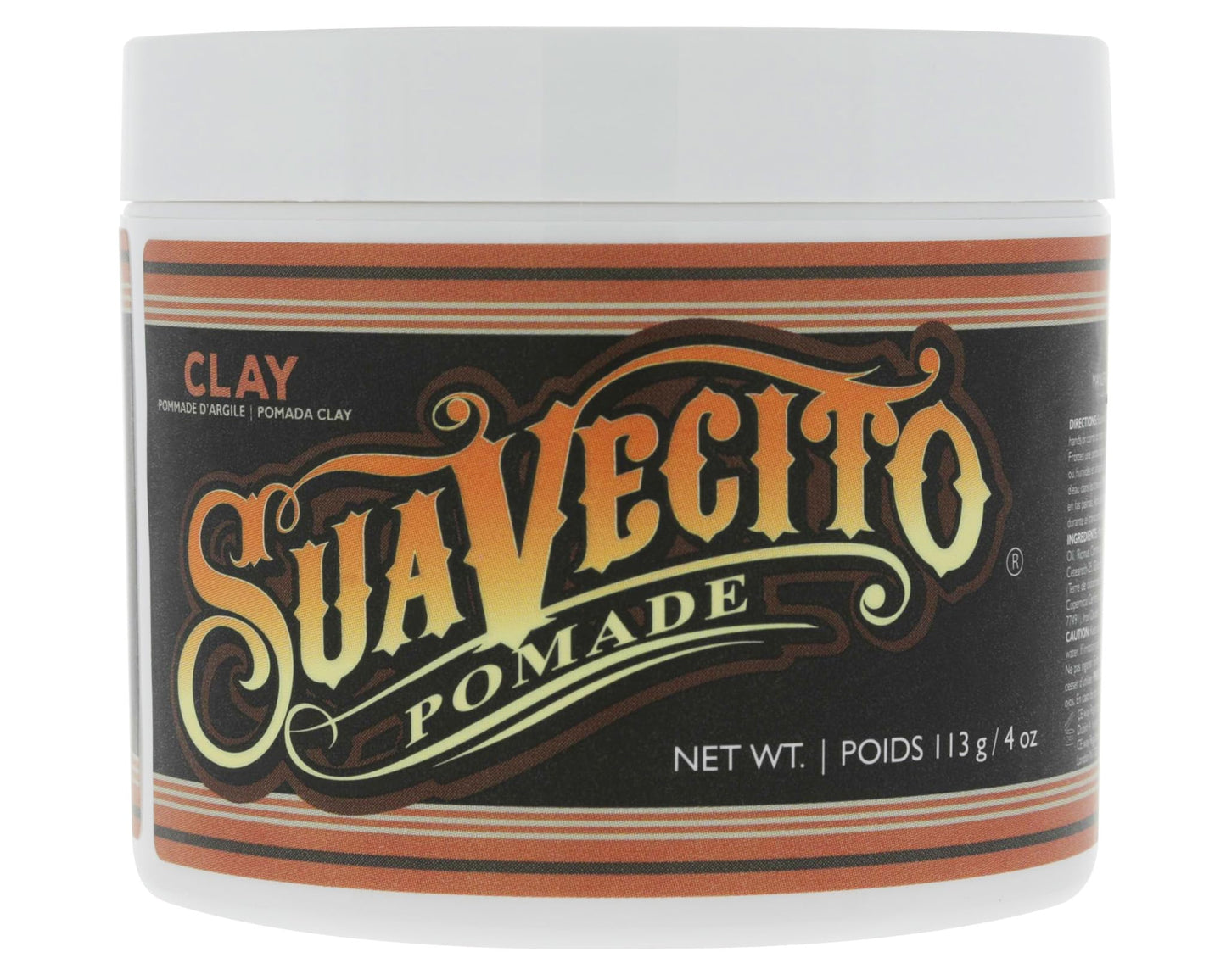 Suavecito Pomade Firme Clay 4 oz, 1 Pack - Strong Hold For Men - Low Shine Matte Hair Pomade For Natural Texture Hairstyles Beauty & Personal Care Suavecito