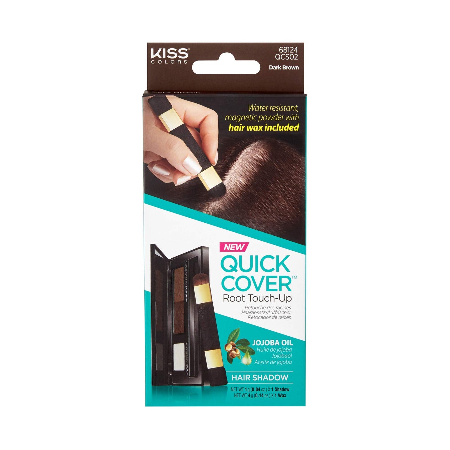 KISS Quick Cover Root Touch-Up Hair Shadow Dark Brown QCS02 Beauty & Personal Care KISS