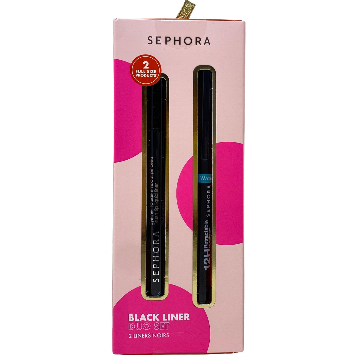 SEPHORA Collection Black Eyeliner Duo Gift Set - 12H Waterproof Retractable Eye Pencil and Brush-Tip Liquid Eyeliner