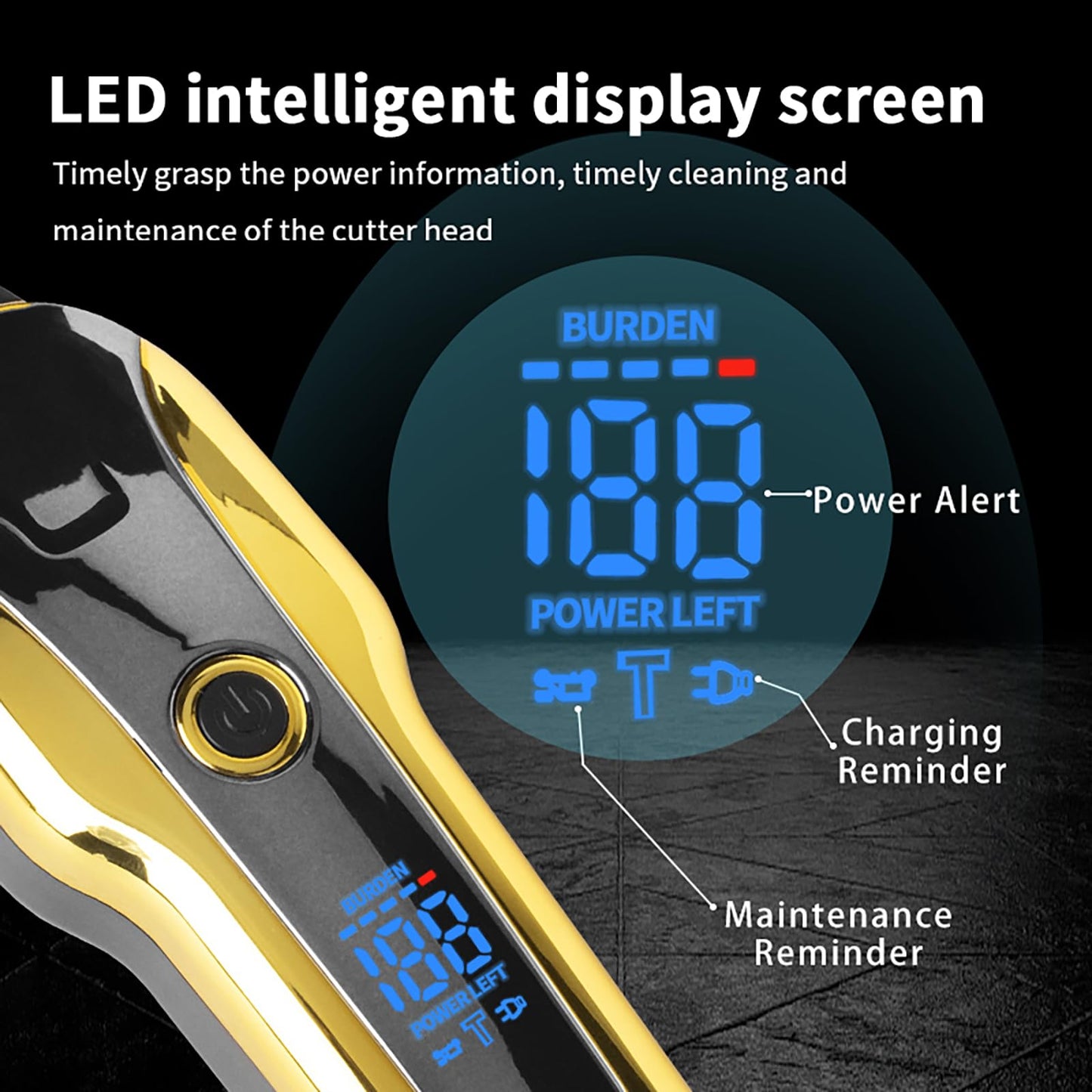 Cordless Professional Barber Set for Men, Men's Cordless/Cordless Beauty Trimmer, Beard with LED Screen and Blade Adjustment Beauty and Personal Care QDKVTNDJZ