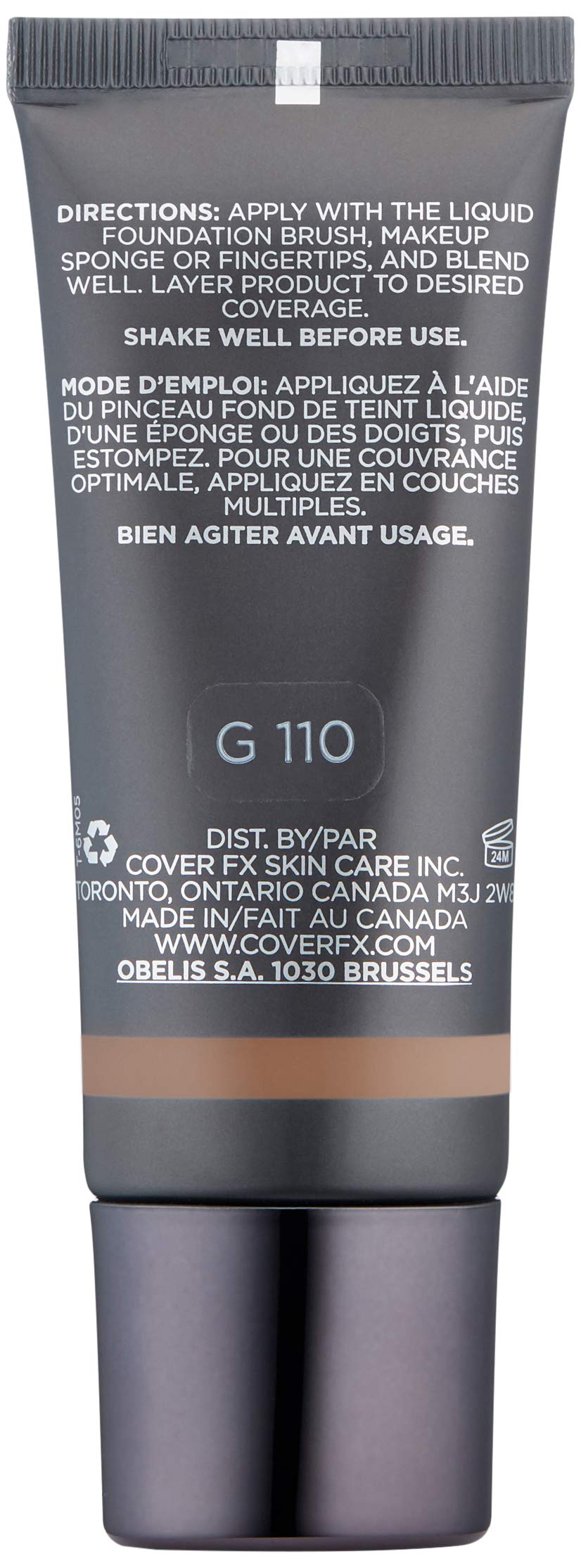 Cover FX Natural Finish Foundation: Water-based Foundation that Delivers 12-hour Coverage and Natural, Second-Skin Finish Beauty & Personal Care Cover FX