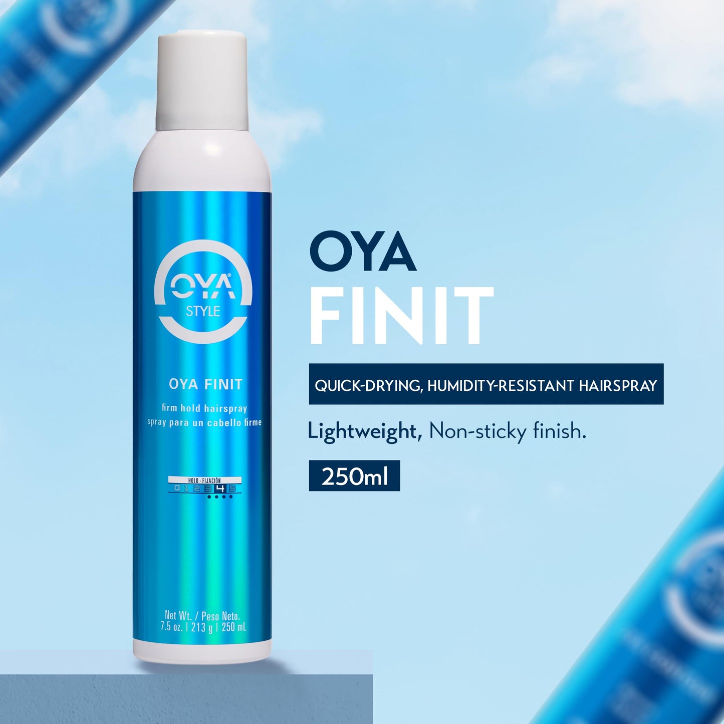 OYA FINIT Quick Drying Extra Hold Hairspray - Strong Aerosol Hair Spray for Women and Men - Volumizing Anti-Frizz Styling Hold for All Hair Types Beauty & Personal Care OYA