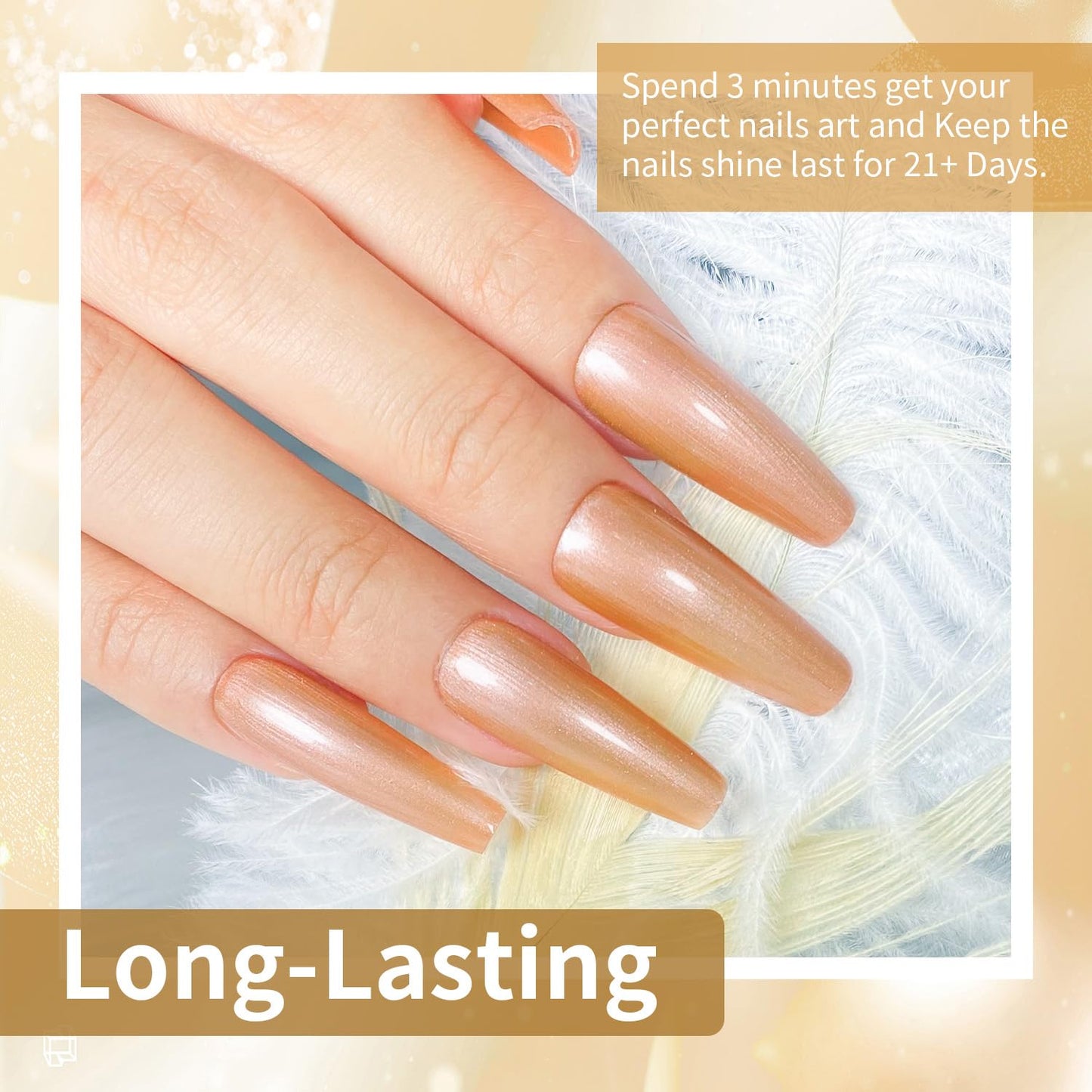 JODSONE 10ml Gel Nail Polish Glitter Drawing Champagne Gold Gel Polish All Seasons Neutral Soak Off U V Lamp Nail Art Design Manicure Salon DIY Home Beauty and Personal Care JODSONE
