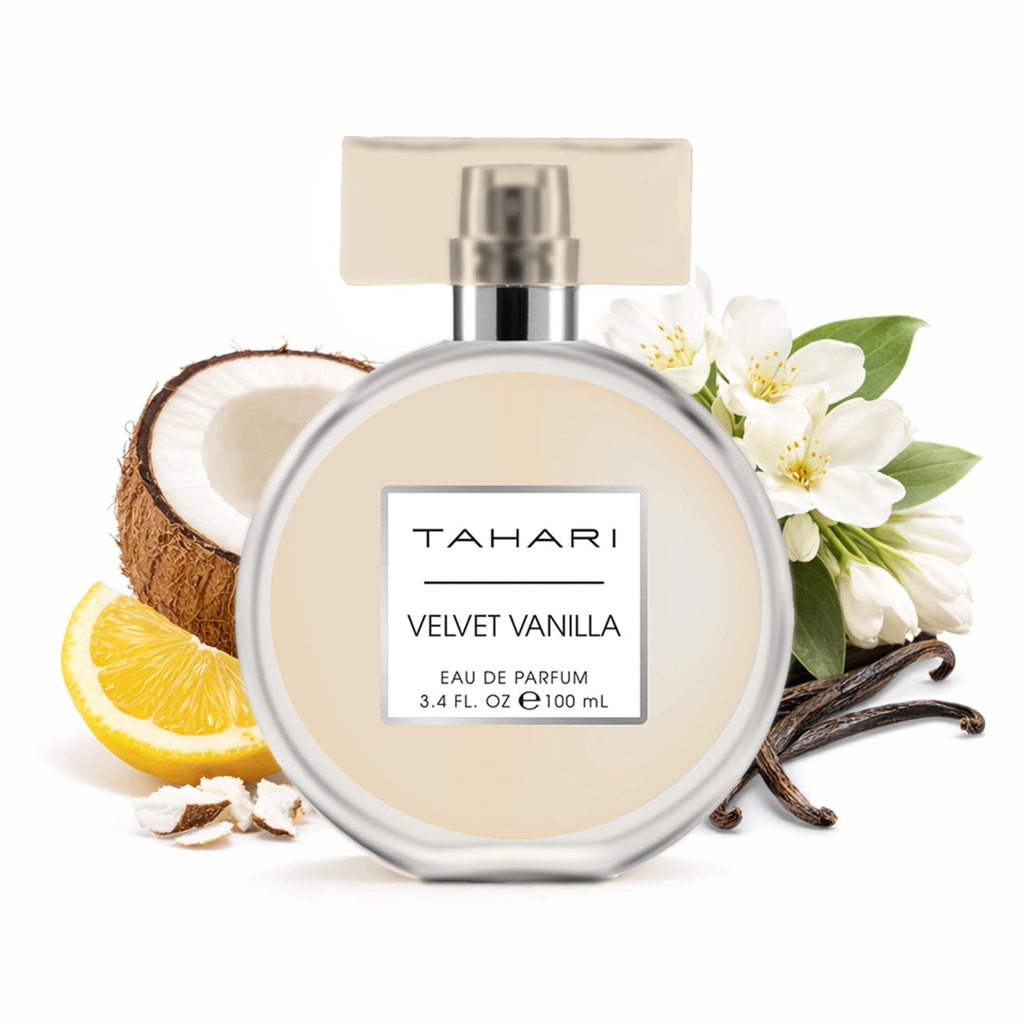 TAHARI Women’s Velvet Vanilla Eau de Parfum - Luxurious, Elegant Scent with Coconut, Jasmine, Lemon & Vanilla, Long-Lasting Sweet, Warm, Inviting Beauty & Personal Care TAHARI