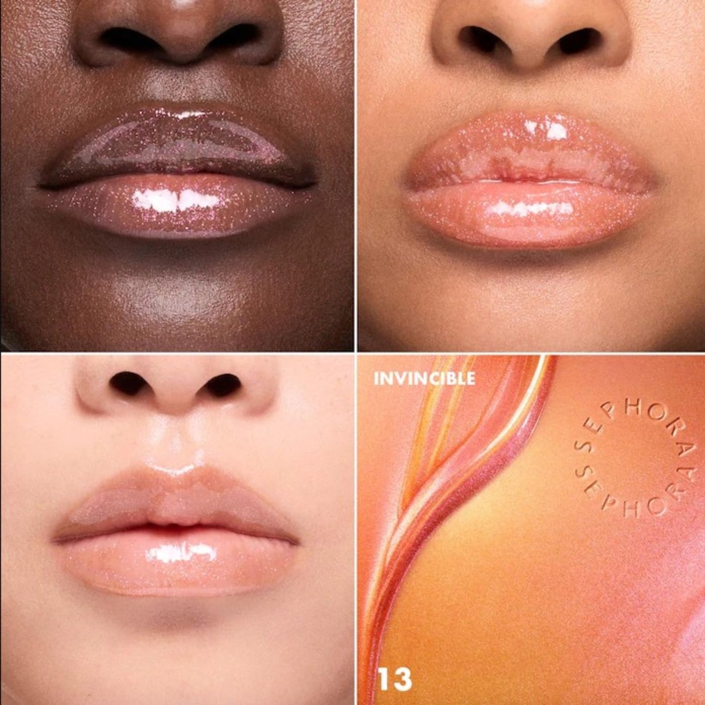 SEPHORA Collection Glossed Moisturizing Lip Gloss - 13 Invincible (golden coral shimmer), 5 mL / 0.16 fl oz Beauty & Personal Care SEPHORA