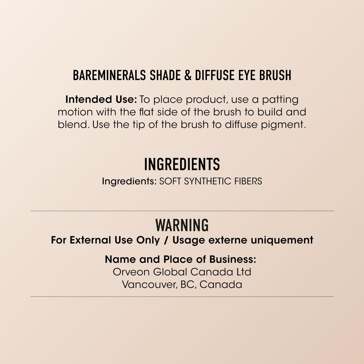 bareMinerals Shade + Diffuse Eye Brush, Makeup Brush for Eyeshadow, Concealer or Highlighter Application, Synthetic Dual-Fiber, Vegan Beauty & Personal Care bareMinerals