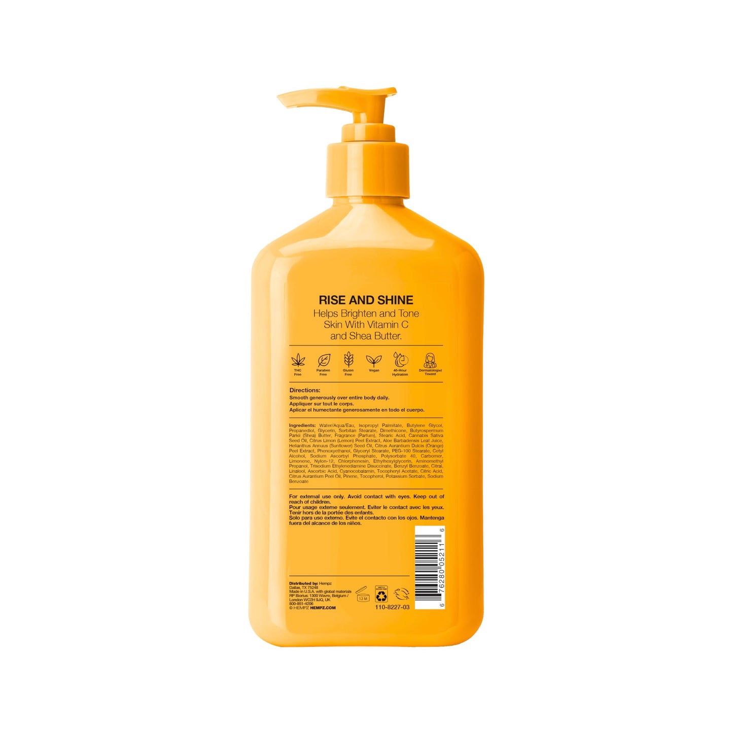 Hempz Body Lotion - Citrus Blossom Limited Edition Daily Moisturizing Cream with Vitamin C, Shea Butter, Aloe, Orange Extract, Hemp Seed Oil Body Beauty & Personal Care Hempz