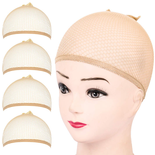 FANDAMEI Wig Cap, 4PCS Light Brown Mesh Wig Cap Net, Closed End Hair Mesh Net Wig Caps, Liner Weaving Caps for Women, Men, Kids Beauty and Personal Care Fandamei Default Title