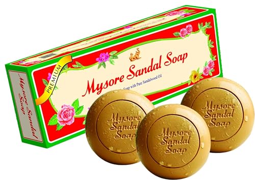 Mysore Sandal Soap, 150g (Pack of 3) Beauty & Personal Care Mysore Sandal