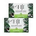 Coco Fiji Soap Bar for Face and Body Infused With Organic Coconut Oil, Coconut Lime, Essential Oil, Natural Soap for Moisturizing & Pore Purifying Beauty & Personal Care Organic Fiji