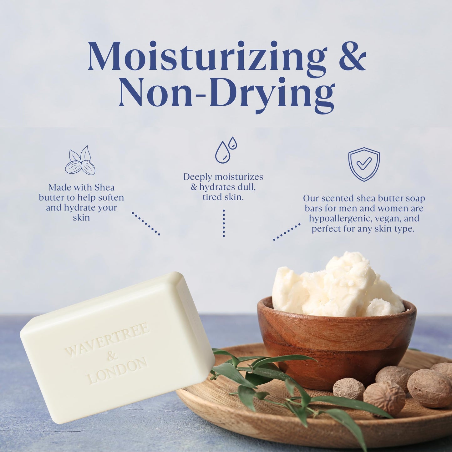 Wavertree & London Cosmopolitan Scented Natural Soap (8 Bars), 7oz Moisturizing French Triple Milled Soap Bars enriched with shea butter - Pure Plant Beauty & Personal Care Wavertree & London