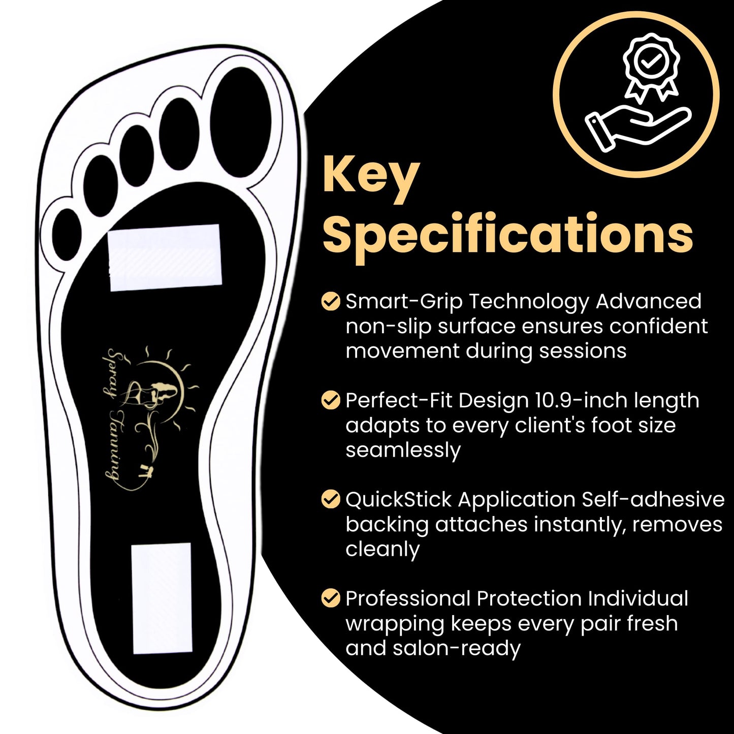 120Pairs(240Feets) Disposable Stick Spray Tanning Feet Pads Perfect for preventing spray tan solution,Deluxe & Hygienic Spray Tan Feet Pads-Ideal Beauty & Personal Care HeeStar