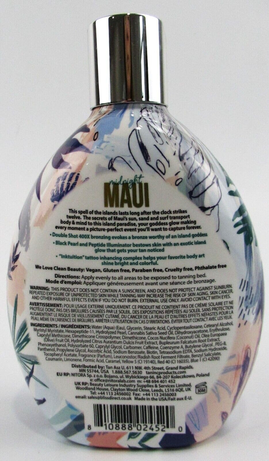 TAN ASZ U Midnight Maui Double Shot 400X Bronzer - 13.5 oz Beauty & Personal Care Brown Sugar
