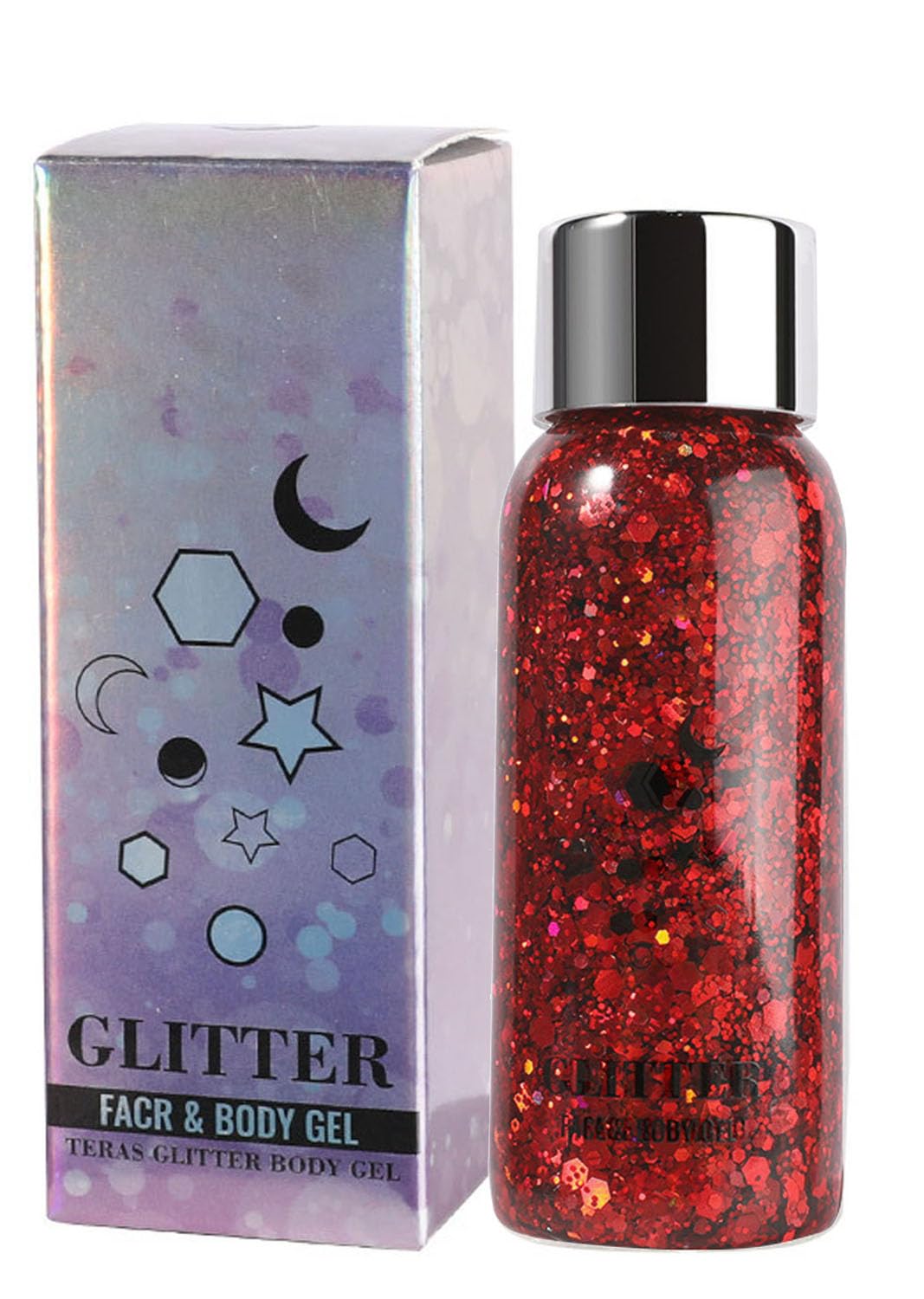JUDEWY Body Glitter Gel, Face Glitter Body Glitter Glitter Liquid Eyeshadow, Face Hair Nail Glitter, Holographic Makeup Festival Glitter Makeup (09) Beauty & Personal Care JUDEWY