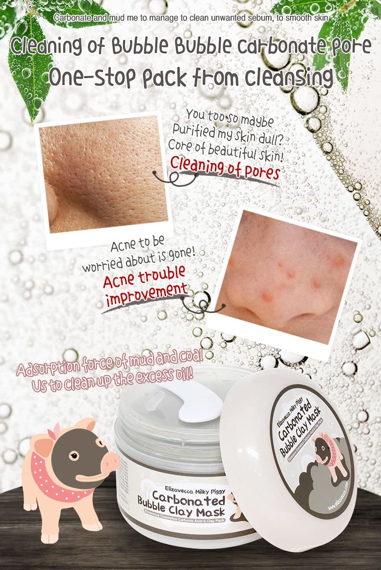 Elizavecca Milky Piggy Carbonated Bubble Clay Mask Beauty & Personal Care Elizavecca