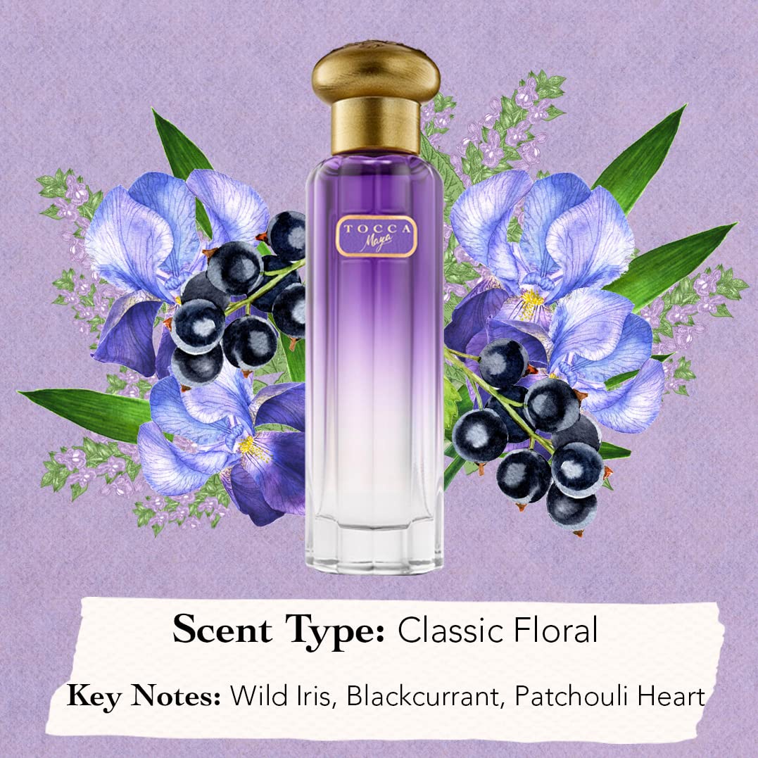 Tocca Women's Perfume, Maya Fragrance, 0.68 oz (20 ml) - Warm Floral, Wild Iris, Blackcurrant, Patchouli Heart - Hand-Finished Bottle Beauty & Personal Care Tocca