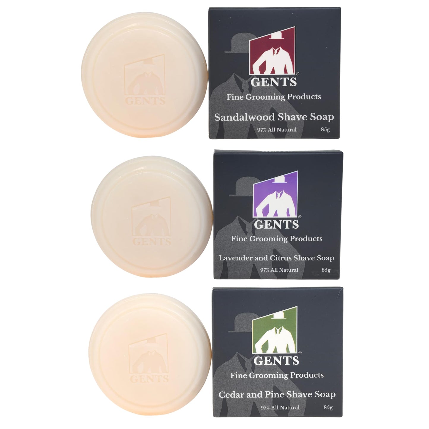 G.B.S Men's Shaving Soap 97 Percent All Natural Enriched with Shea Butter and Glycerin, 3-Ounce, Each Pack of 3 Beauty and Personal Care G.B.S