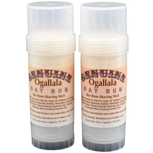 Two (2) Genuine Ogallala Bay Rum Bay, Regular scent rum shaving sticks. This is a version of our popular Genuine Ogallala Bay Rum Shaving Soap in Beauty and Personal Care Ogallala Bay Rum