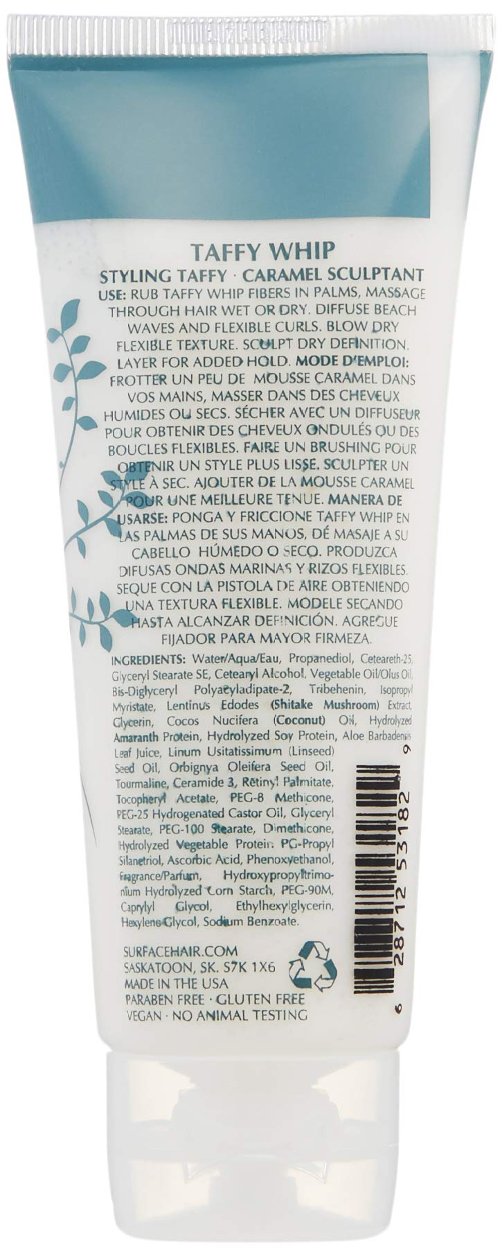 Surface Hair Taffy Whip, Styling Sculptant For Men And Women, With Natural Fibers for Structured Styling, 4 Oz. Beauty & Personal Care SURFACE