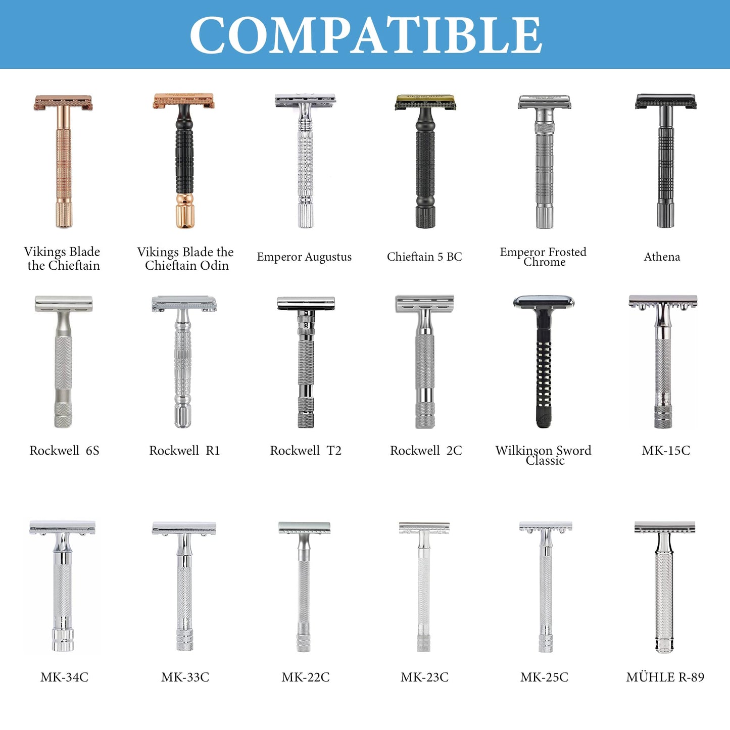 Linkidea Aluminum Safety Razor Stand Holder for Men, 14mm Opening, Compact Shaving Brush & Razor Stand, Compatible with Merkur 34C, Muhle R89, Vikings Beauty and Personal Care Linkidea