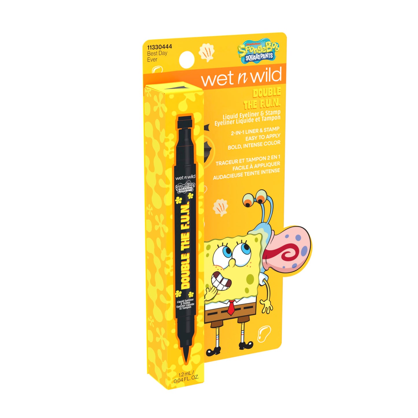 wet n wild Spongebob Double The F.U.N. Liquid Eyeliner & Stamp - Best Day Ever Beauty & Personal Care wet n wild