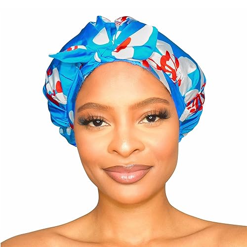GRACE & COMPANY Luxury Shower Cap For Women - 100% Waterproof, Reusable, Washable & Breathable Shower Caps - Gramercy Beauty & Personal Care GRACE & COMPANY
