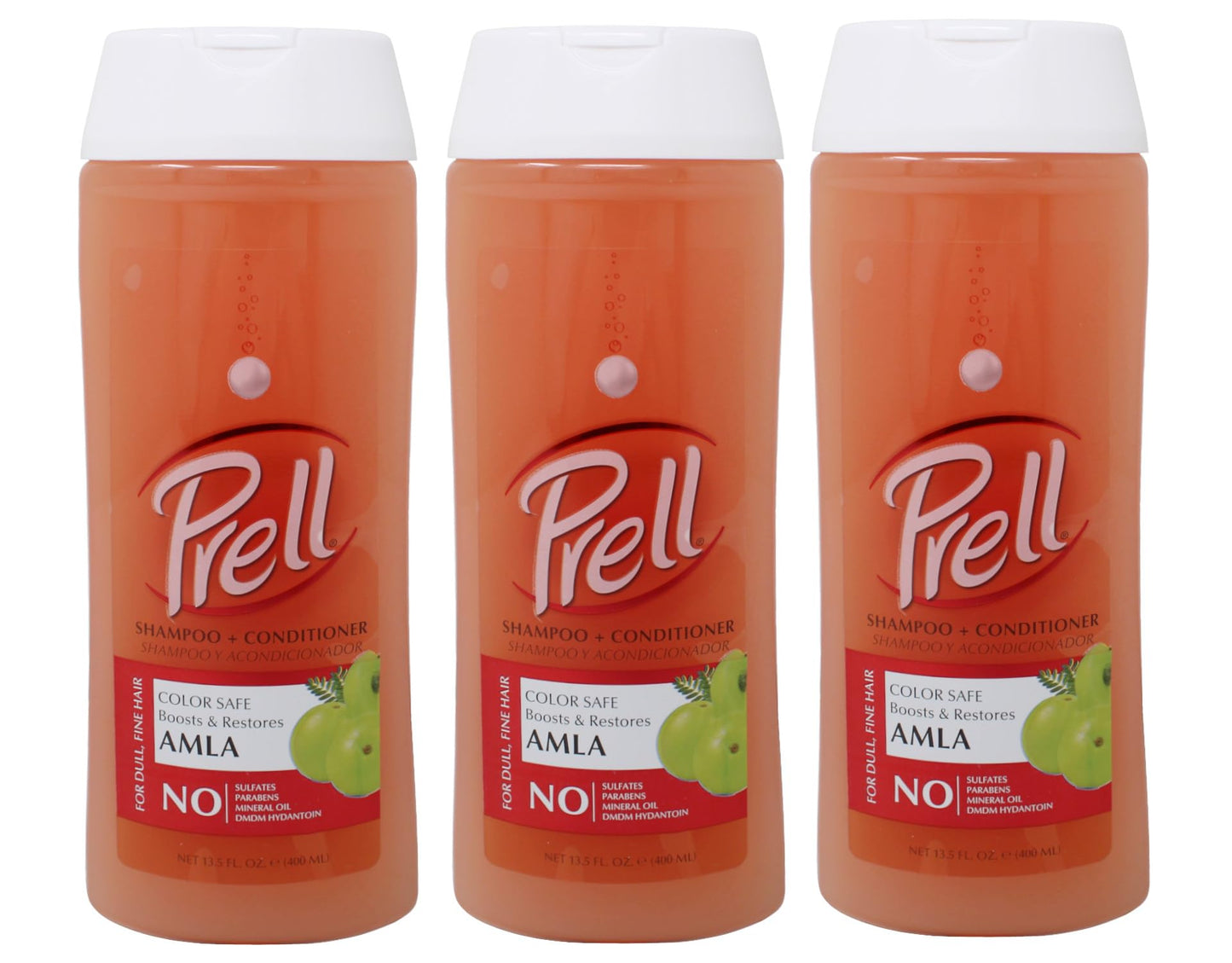 Prell AMLA Boosts & Restores Color Safe Shampoo & Conditioner for Dull, Fine Hair 13.5 fl.oz, 3 Pack Beauty & Personal Care Prell