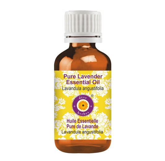 dève herbes Lavender Essential Oil (Lavandula angustifolia) Pure - Non-Sticky - Non-Greasy - Lightweight - Men & Women - All Skin Types - Steam Beauty and Personal Care dève herbes