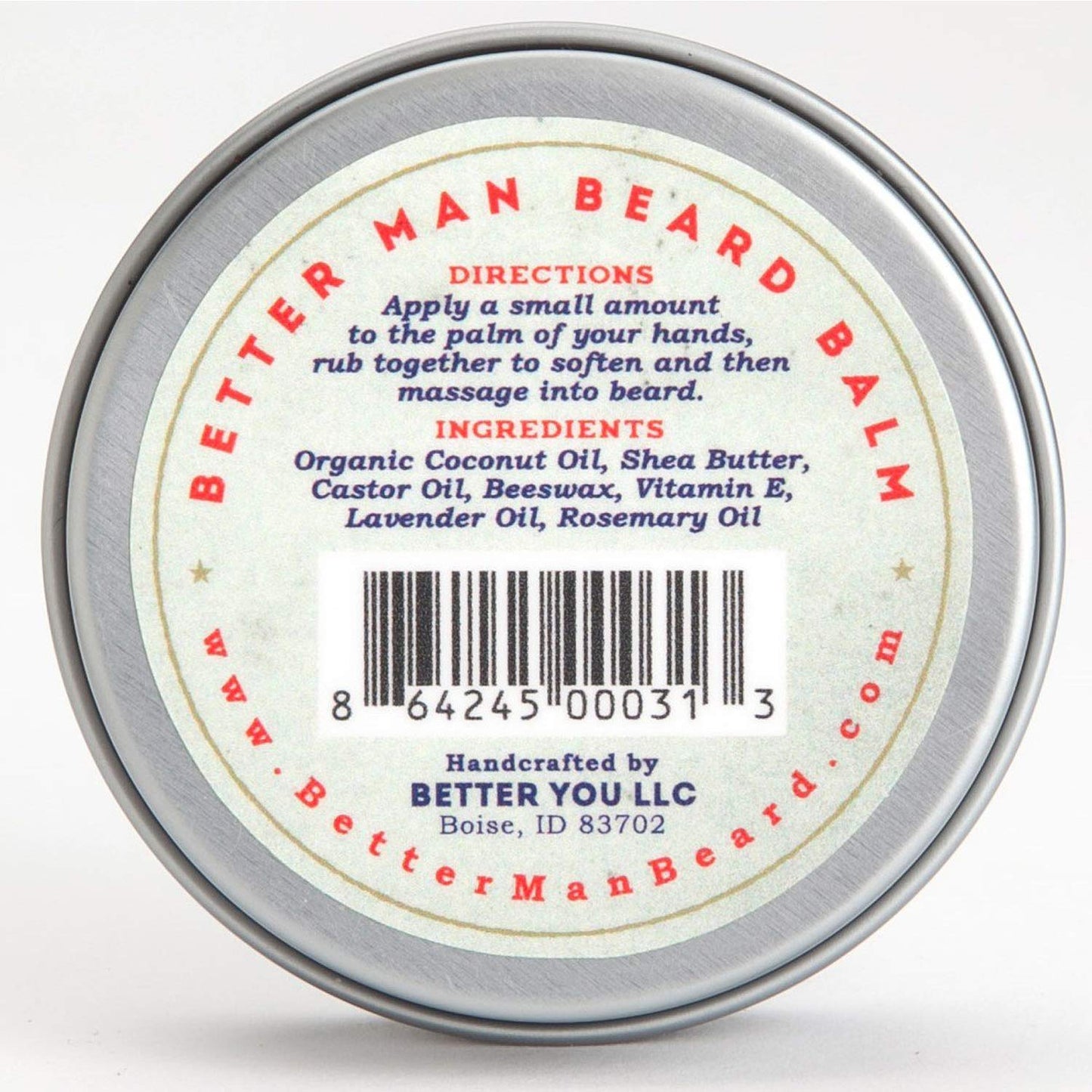 BETTER MAN BEARD Balm - 2 oz All-Natural Moisturizing Beard Balm with Therapeutic Grade Essential Oils & 100% Natural Formula - Balm-01 Beauty & Personal Care BETTER MAN BEARD EST. 2014