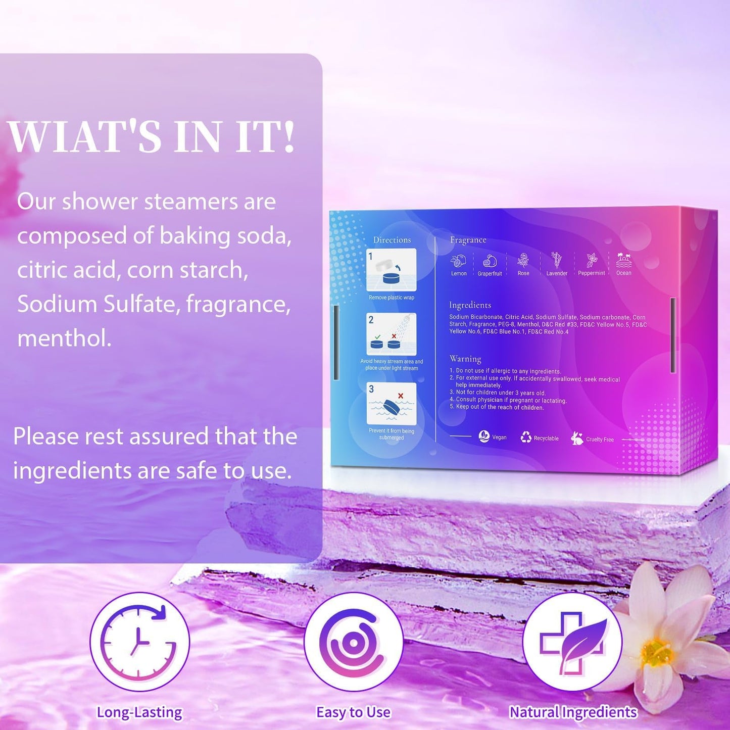 SeasonBliss Shower Steamers 18 Pack Set, Shower Bombs with 6 Charming Scents, Shower Tablets with Natural Ingredients,Self-Care & Relaxation Presents Beauty and Personal Care SeasonBliss