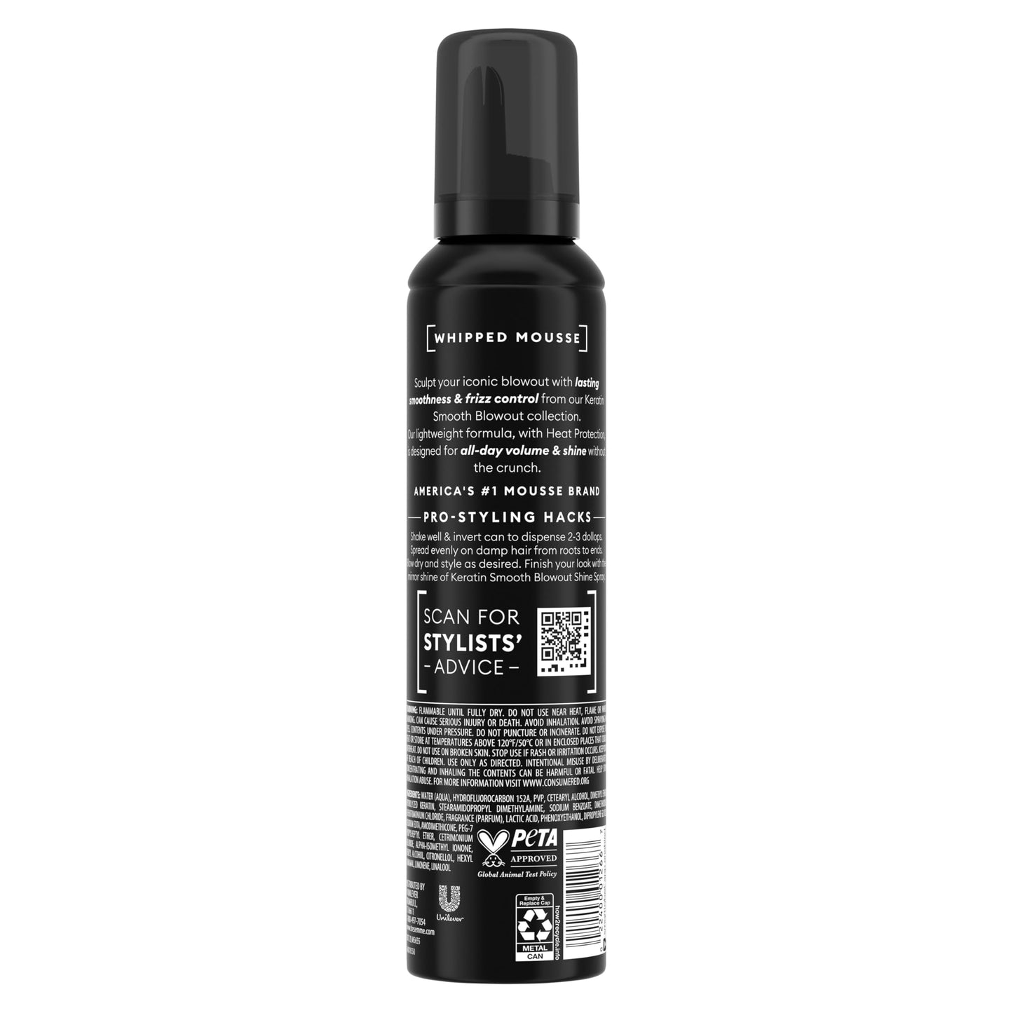 TRESemmé Whipped Shaping Mousse Keratin Smooth for Instant Hydration, Weightless, 7 Fl Oz Beauty & Personal Care TRESemmé