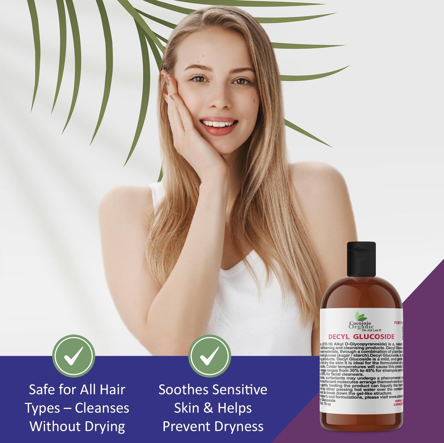 Dr Joe Lab Decyl Glucoside Natural Surfactant - Surfactants for Soap Making, Lauryl Glucoside, DIY Shower Gel, Skin Care, Body and Face Wash, Plant Beauty & Personal Care Dr Joe Lab