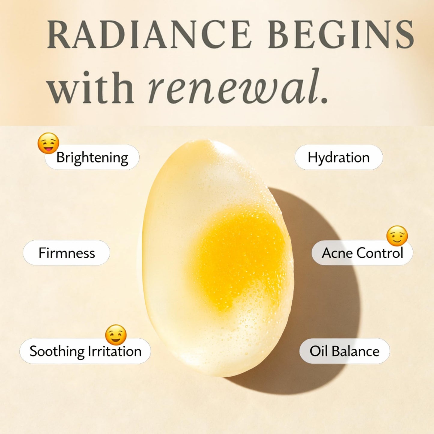 L & L Supplement EggSilk Egg Soap Radiance Bar with Yolk Extract | For Smooth, Glowing Skin | Gentle for Face & Body, All Skin Types | Sulfate-Free Beauty & Personal Care L & L Supplement
