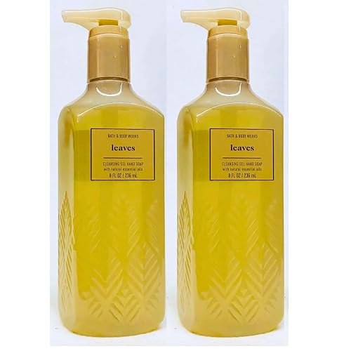 Bath & Body Works Cleansing Gel Hand Soap, Pack of 2, 8oz Each Bottle (Leaves) Beauty & Personal Care Bath & Body Works
