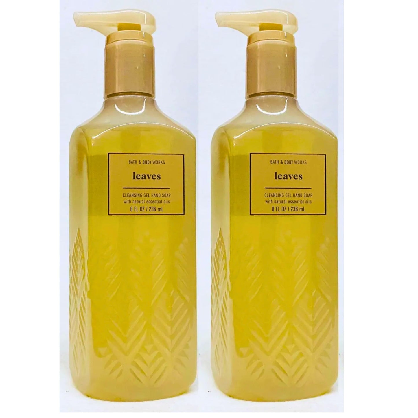 Bath & Body Works Cleansing Gel Hand Soap, Pack of 2, 8oz Each Bottle (Leaves) Beauty & Personal Care Bath & Body Works