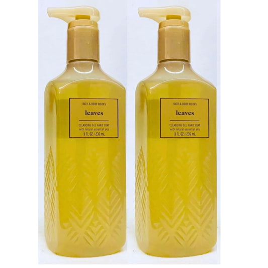 Bath & Body Works Cleansing Gel Hand Soap, Pack of 2, 8oz Each Bottle (Leaves) Beauty & Personal Care Bath & Body Works