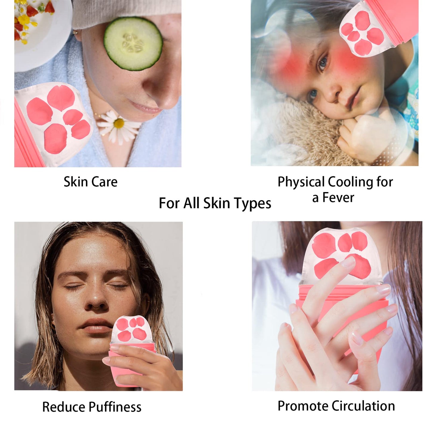 Evmliy Ice Roller for Face, Silicone Ice Roller Facial Ice Mold to Brighten Skin Enhancing Natural Glow, Reusable Ice Roller for Face & Eye Puffiness Beauty & Personal Care Evmliy