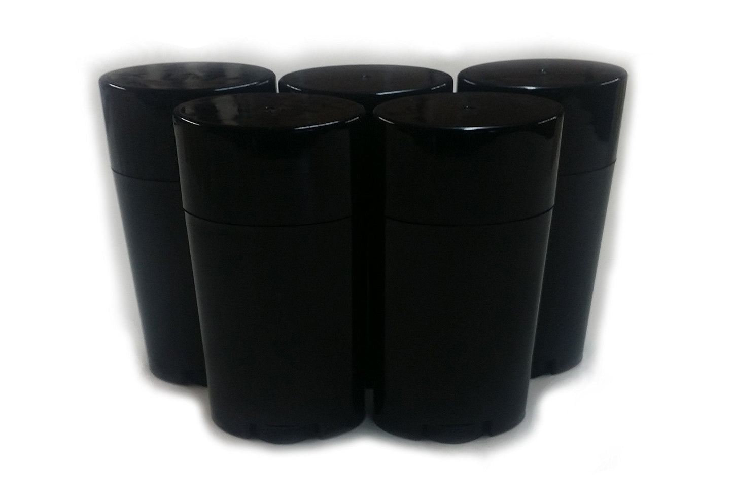 Empty Deodorant Containers - Twist-up, Recyclable, DIY Empty Deodorant OVAL Tubes, Top-Fill 2.5 OZ (Pack of 5, Black) Beauty and Personal Care DIY Deodorant Containers