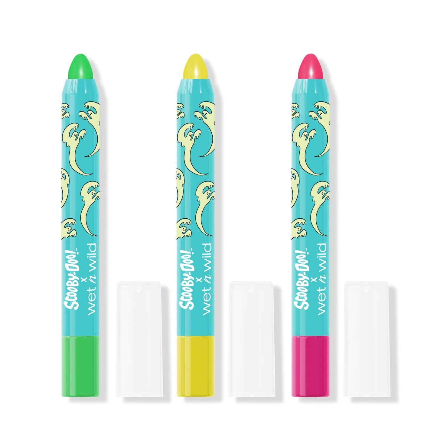 wet n wild Scooby Doo UV Glow Crayon Set, 3-Piece Face & Body Makeup Kit, Neon Colors that Glow Under UV Light, Infused with Vitamin E, Cruelty-Free Beauty & Personal Care wet n wild