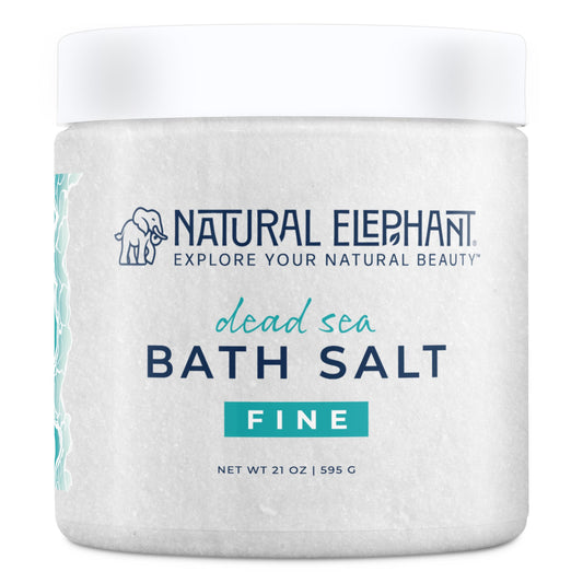 Dead Sea Salt Fine Grain Bath Soak 21 oz - Natural Mineral Body Soak Beauty and Personal Care Natural Elephant