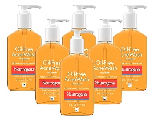 Neutrogena Acne Wash Oil-Free 6 Ounce Pump (Pack of 6) Beauty & Personal Care Neutrogena