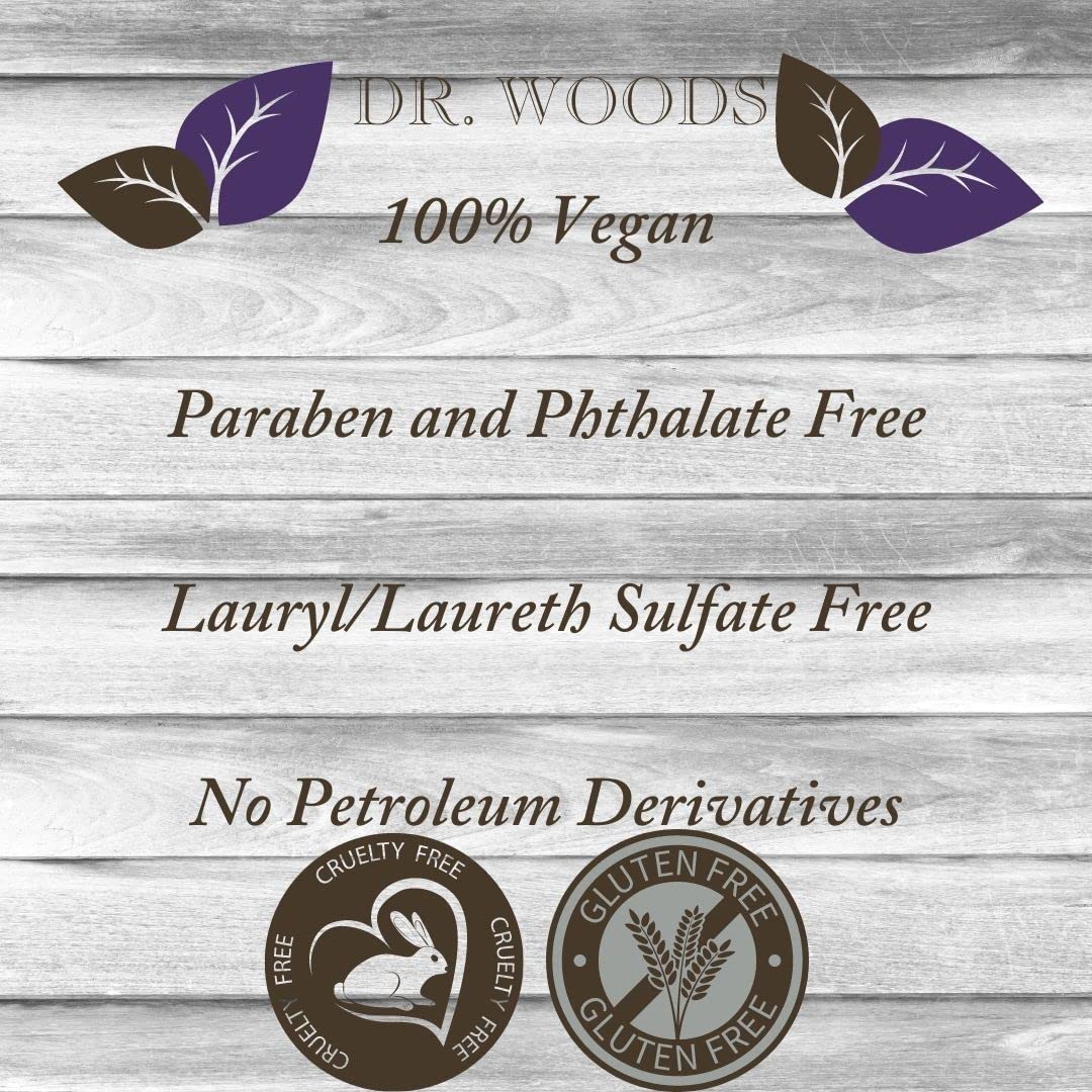 Dr. Woods Raw Liquid Black Soap, Body Wash for Men and Women, Gentle Exfoliant, Natural Cleanser for Face, Hands, and Body - 32 Fl Oz, Pack of 2 Beauty & Personal Care Dr. Woods