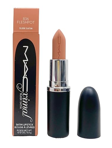 MAC Ximal Sleek Satin Lipstick - 836 Fleshpot (Warm light beige flesh tone like nude) .12 Oz / 3.5 g Beauty & Personal Care MAC