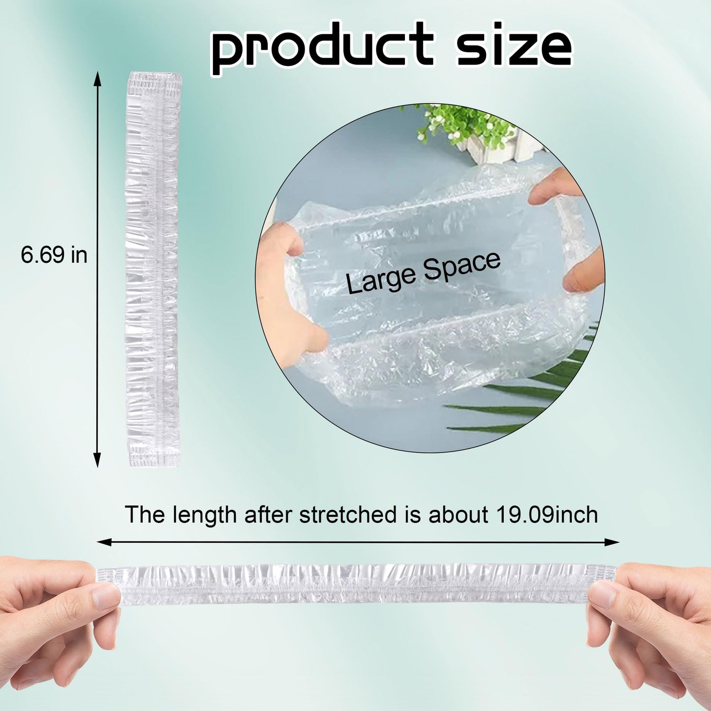 YGQQOY Shower Caps, 200PCS Large Thick Disposable Shower Caps, Bowl Covers, Clear Plastic Wrap for Women, Bath Caps for Hair Treatment Beauty and Personal Care YGQQOY