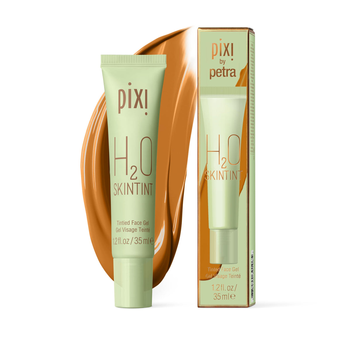 Pixi H2O SkinTint | Tinted Gel Moisturiser | Lightweight, Hydrating & Water-Resistant | Evens Tone & Reduces Redness | Cinnamon | 1.2 fl oz/35 ml