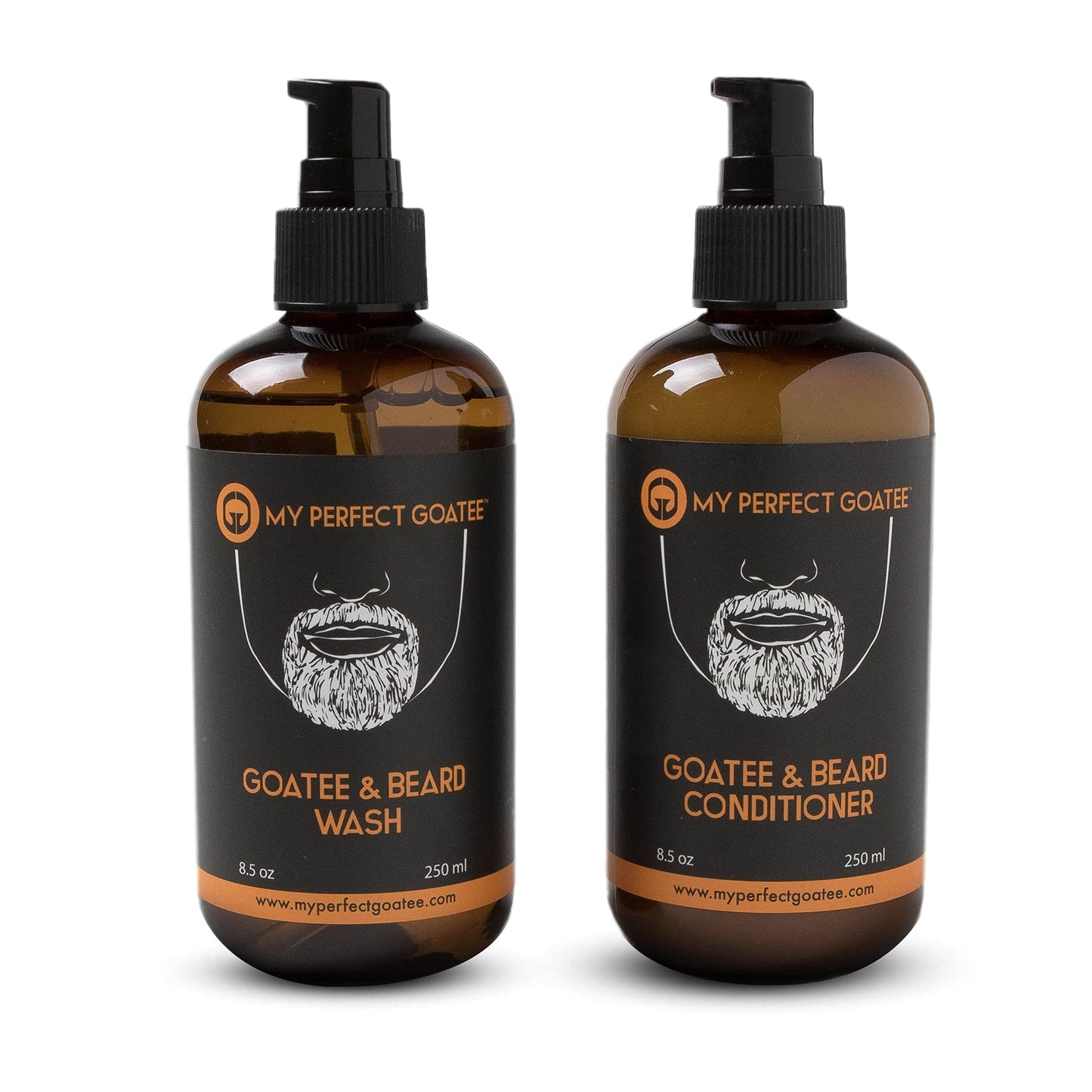 My Perfect Goatee Beard Wash and Conditioner Set for Men - Complete Beard Care Kit - 8.5oz Each - Softens & Strengthens - Eliminates Itch & Dandruff Beauty & Personal Care My Perfect Goatee